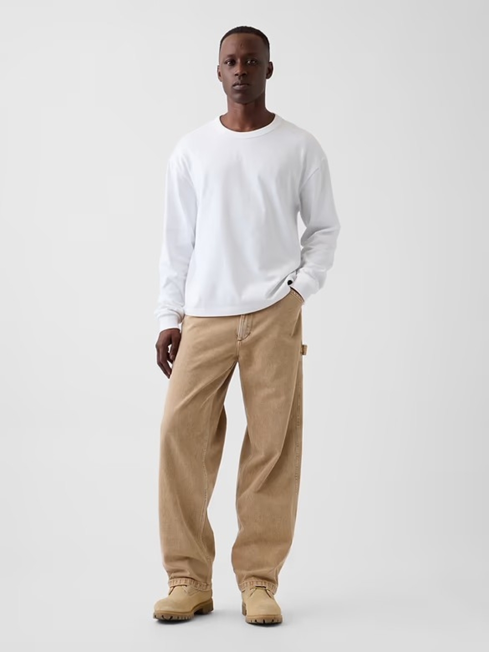 GAP Men’s Wide-Leg Corduroy Pants in Tan